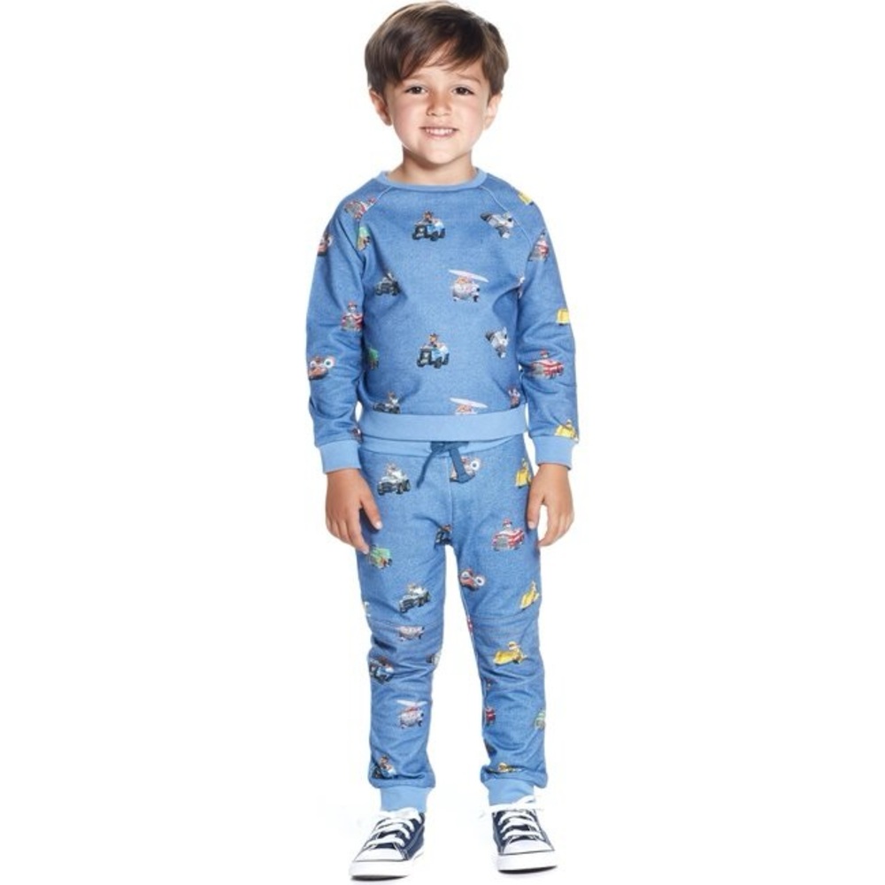 Andy & Evan Paw Patrol Vehicles All Over Sweat Set